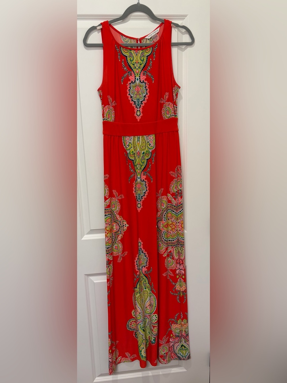 Peter Nygard Orange Paisley-Print Maxi Dress